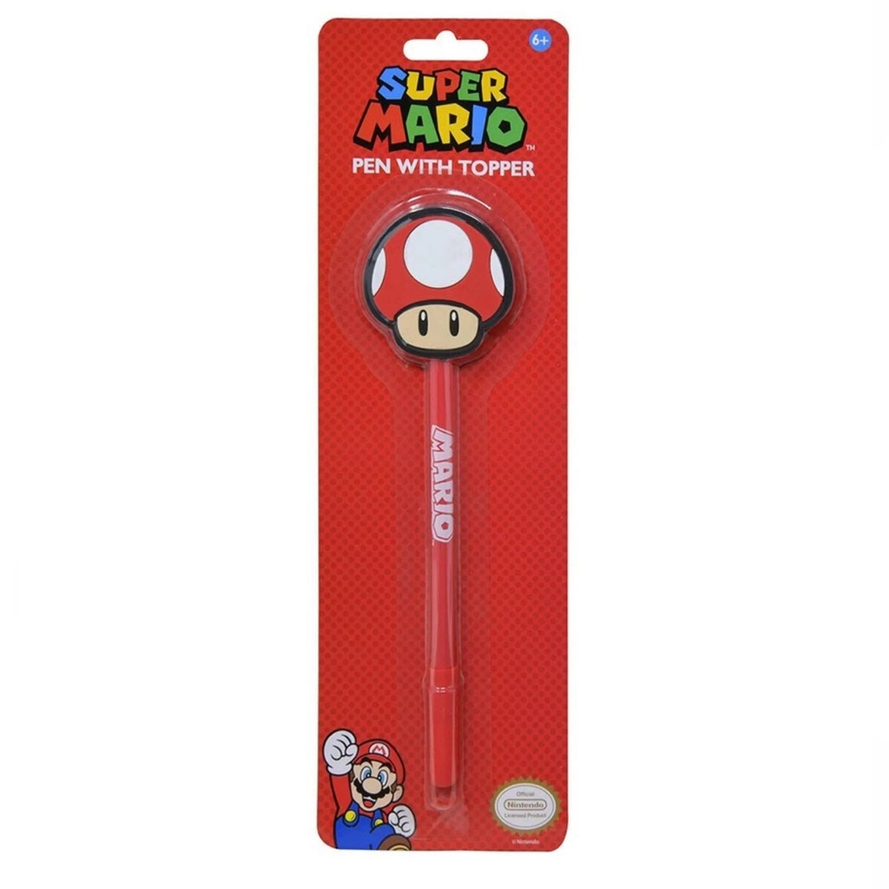 Nintendo Super Mario Red Writing Pen with Character Topper